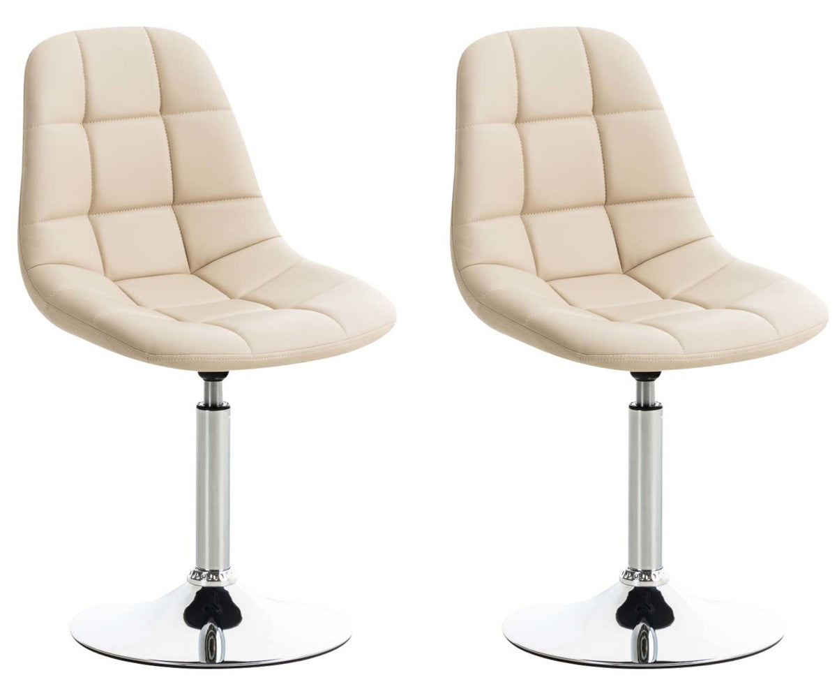 Set van 2 Emil Eetkamerstoelen creme creme