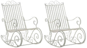 Set van 2 schommelstoelen Smilla antiek/wit antik weiß