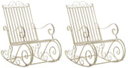 Set van 2 schommelstoelen Smilla antiek/creme antik-creme