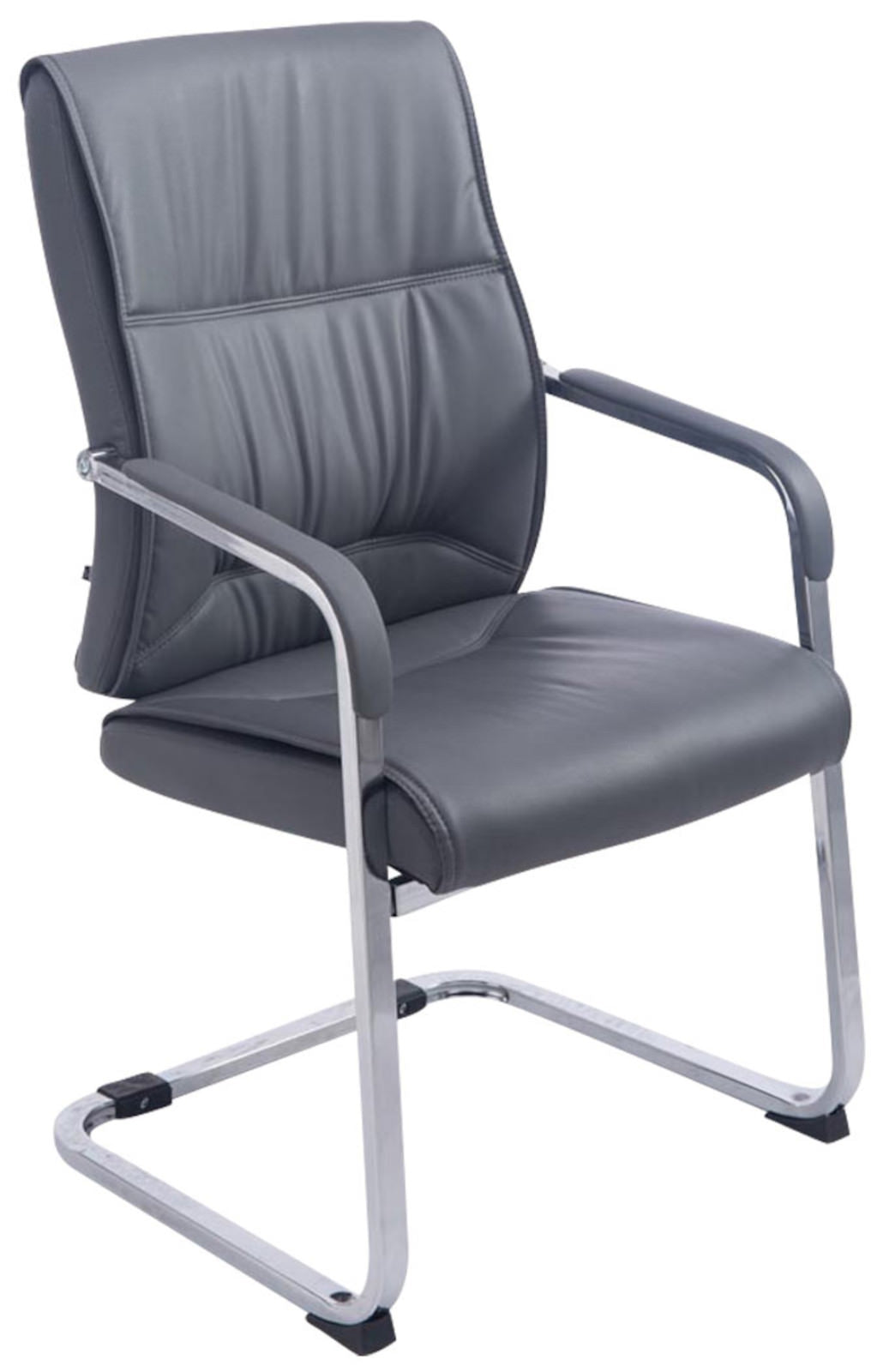 Set van 2 Eetkamerstoelen XXL Anubis Kunstleer grijs grau