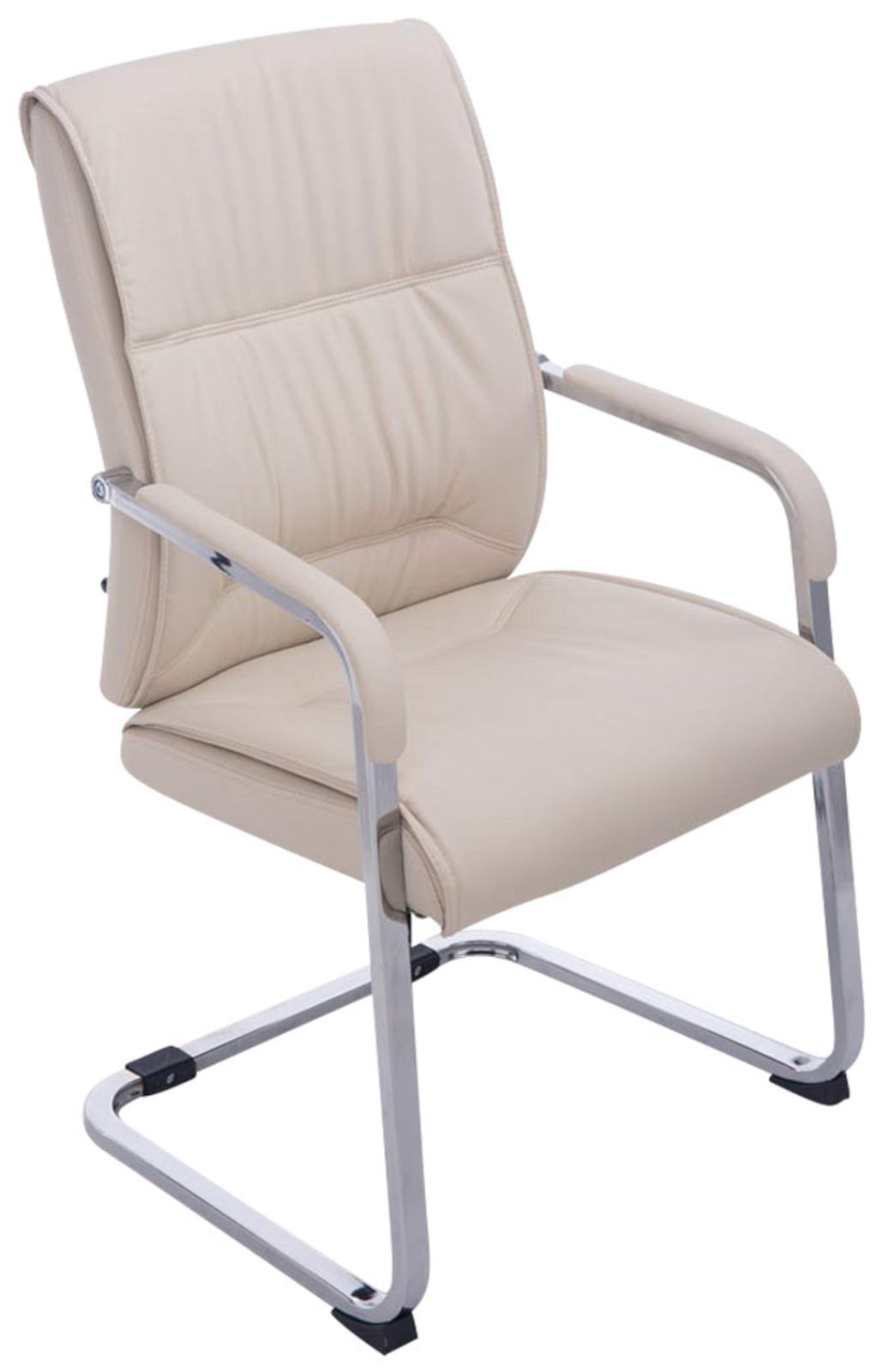Set van 2 Eetkamerstoelen XXL Anubis Kunstleer creme creme