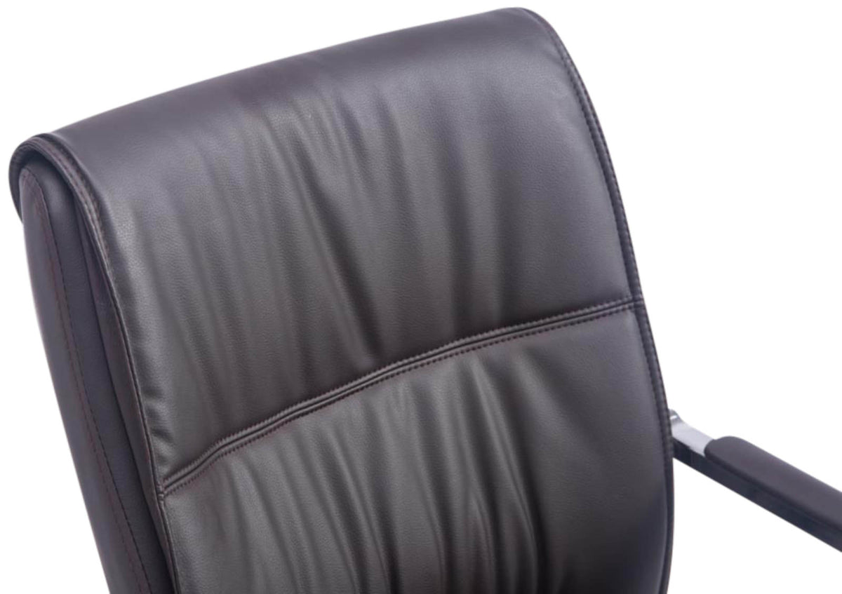 Set van 2 Eetkamerstoelen XXL Anubis Kunstleer bruin braun