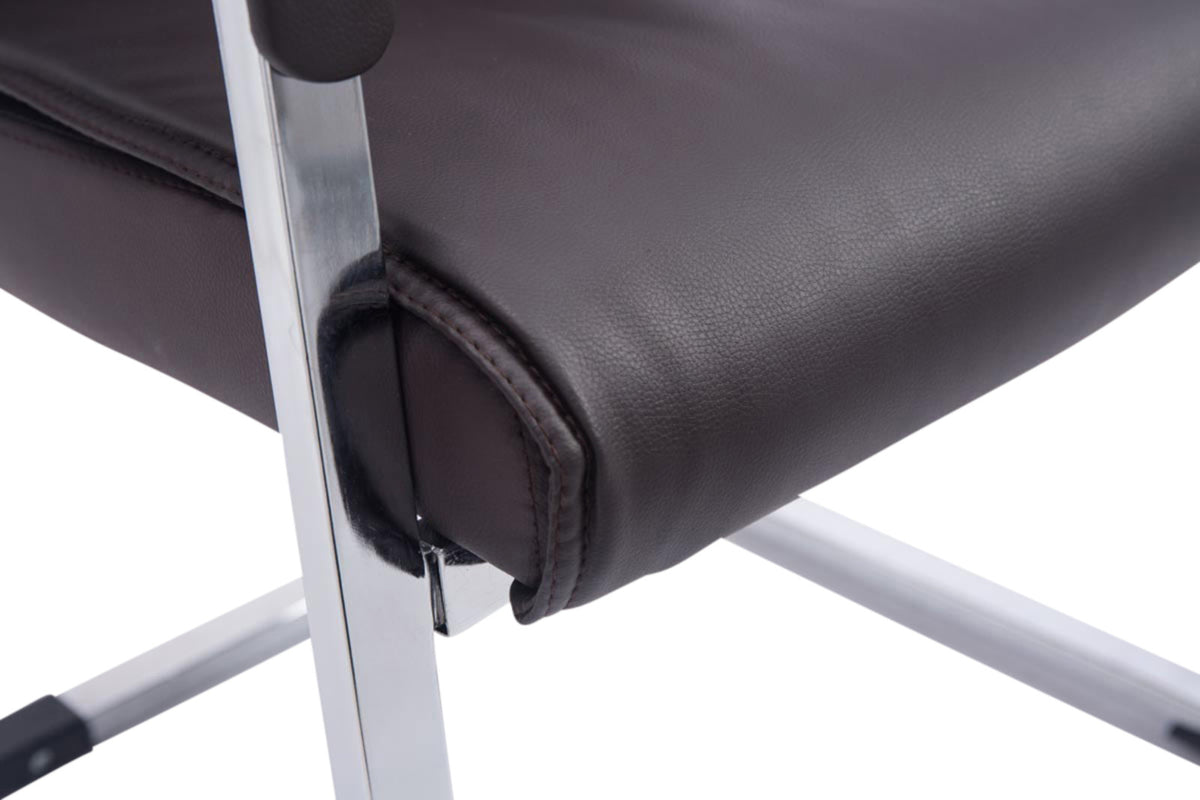 Set van 2 Eetkamerstoelen XXL Anubis Kunstleer bruin braun