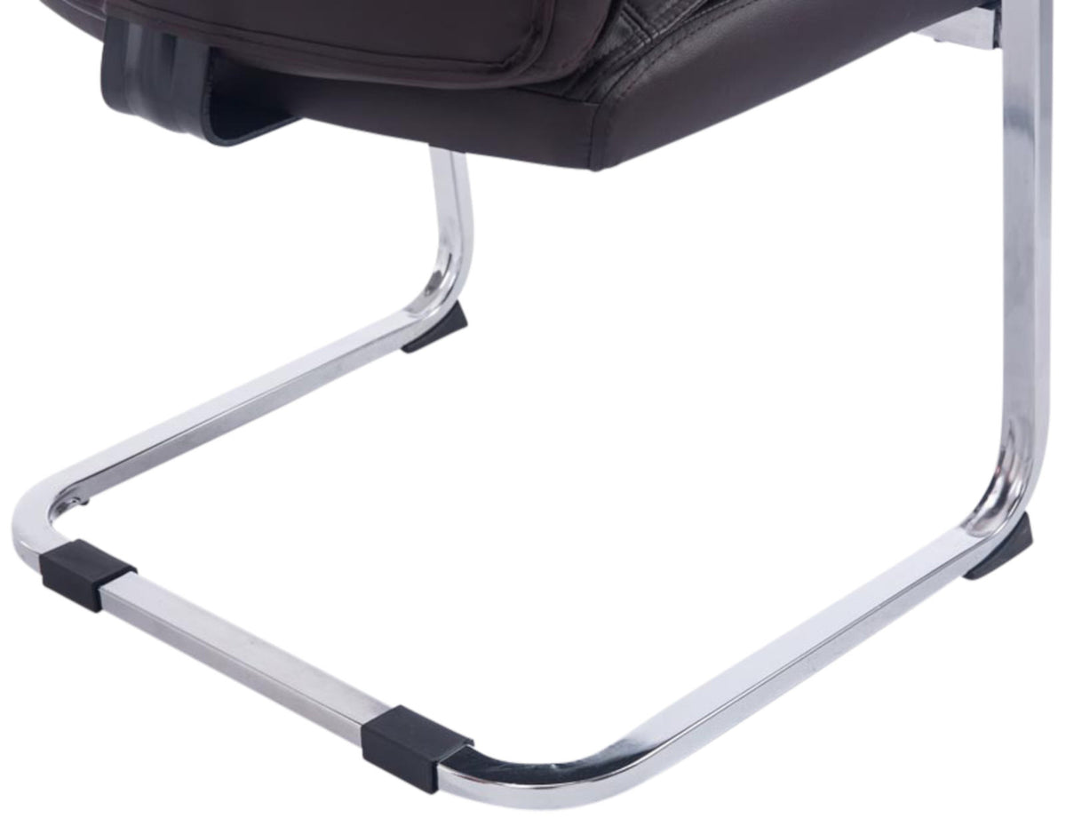 Set van 2 Eetkamerstoelen XXL Anubis Kunstleer bruin braun