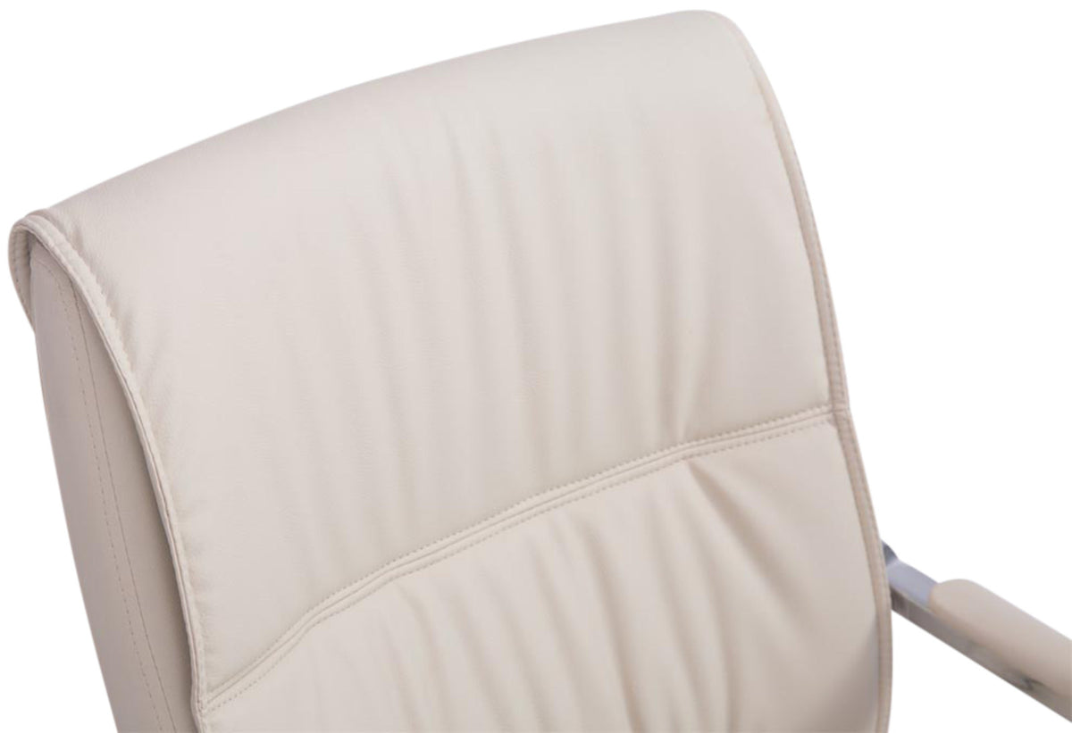 Set van 2 Eetkamerstoelen XXL Anubis Kunstleer creme creme