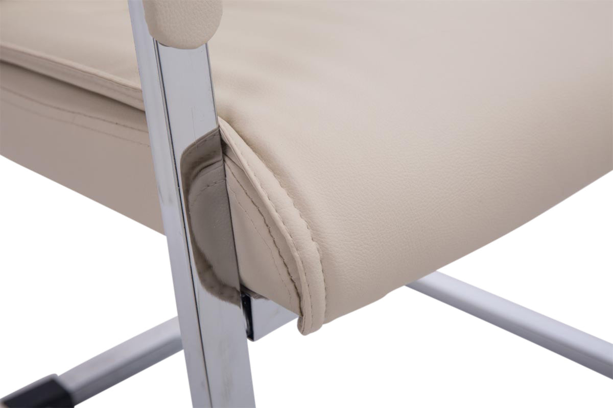 Set van 2 Eetkamerstoelen XXL Anubis Kunstleer creme creme