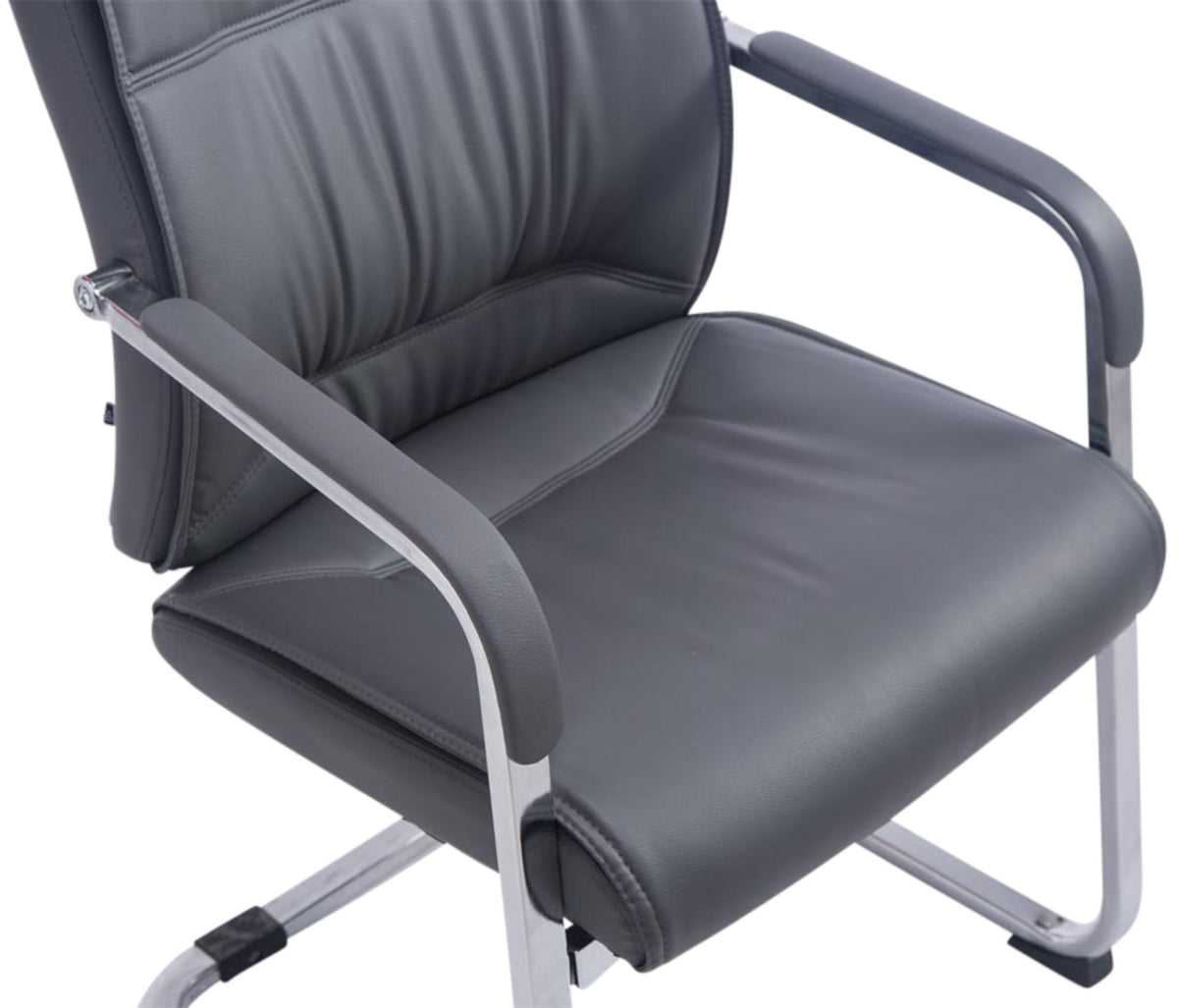 Set van 2 Eetkamerstoelen XXL Anubis Kunstleer grijs grau