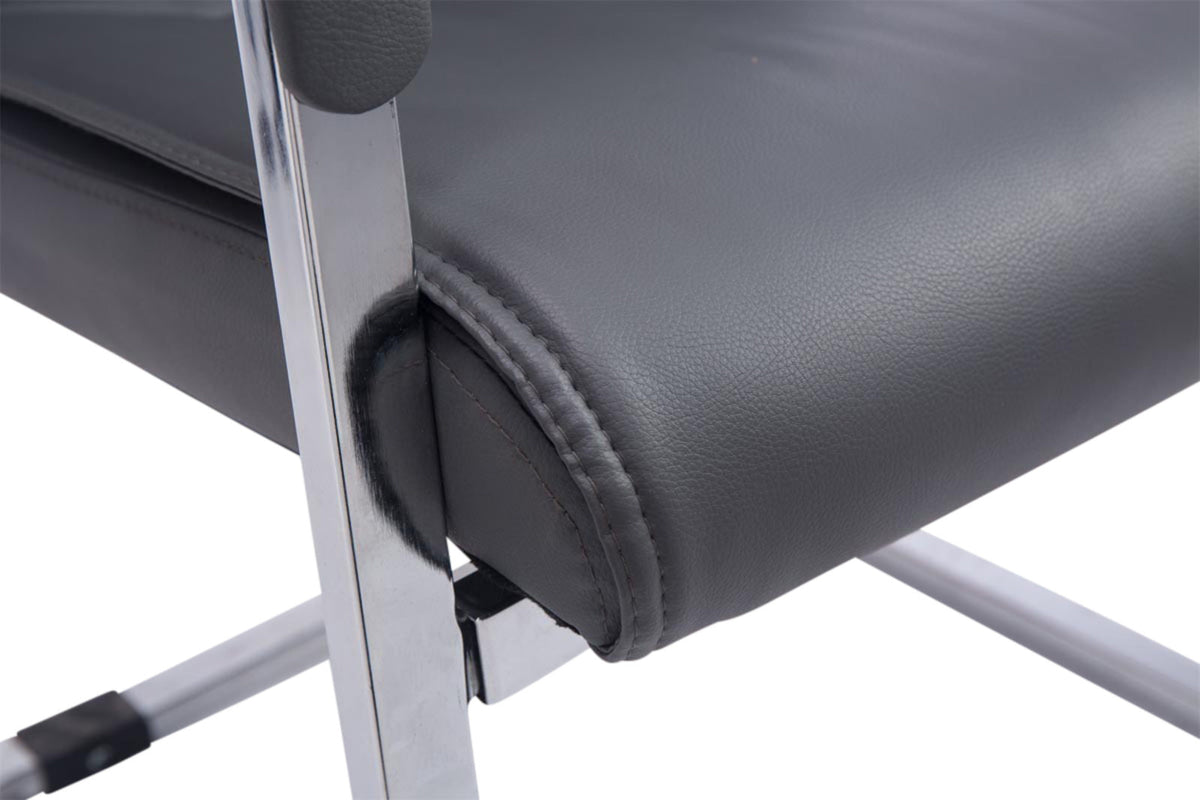 Set van 2 Eetkamerstoelen XXL Anubis Kunstleer grijs grau