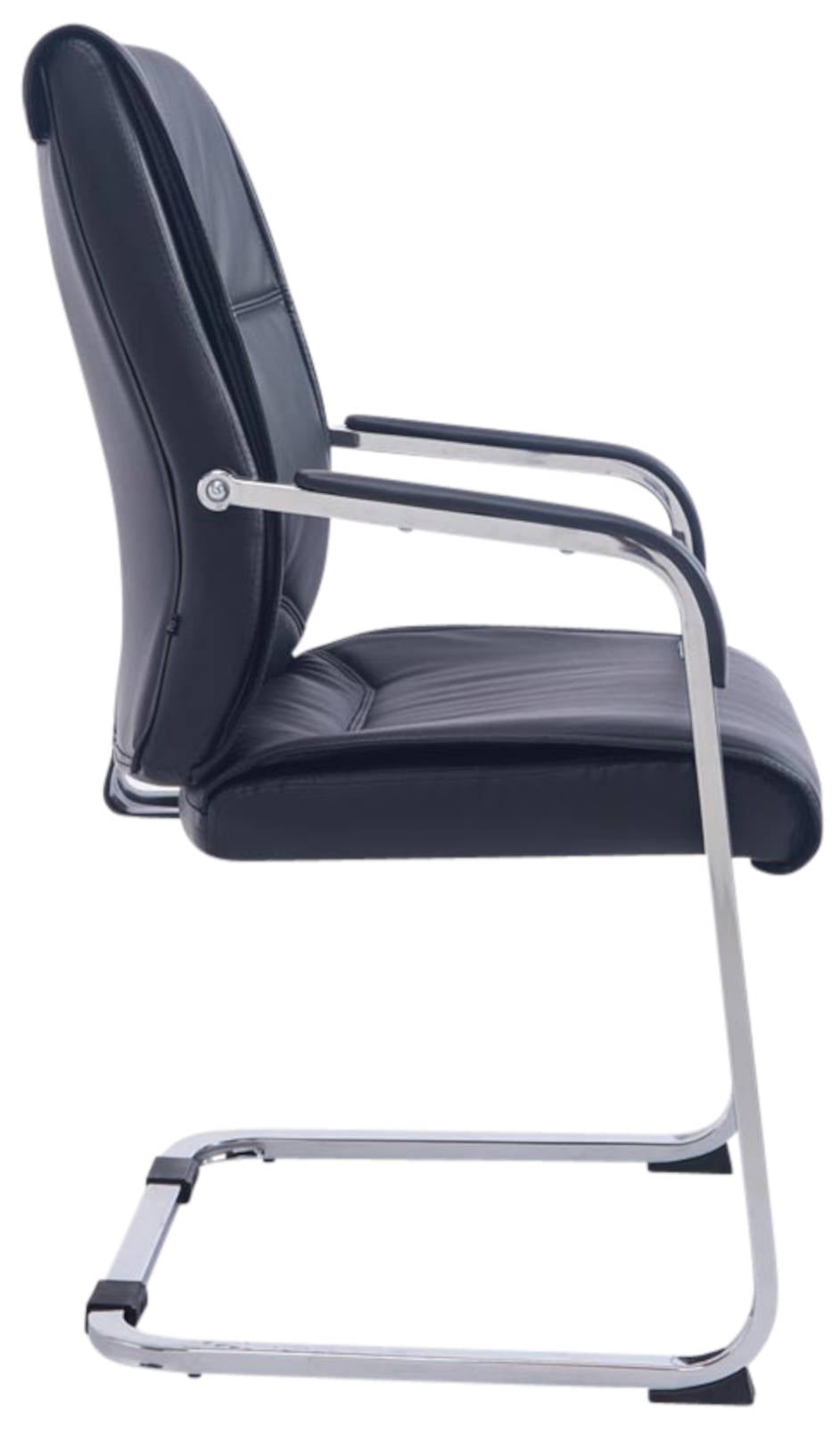 Set van 2 Eetkamerstoelen XXL Anubis Kunstleer zwart schwarz