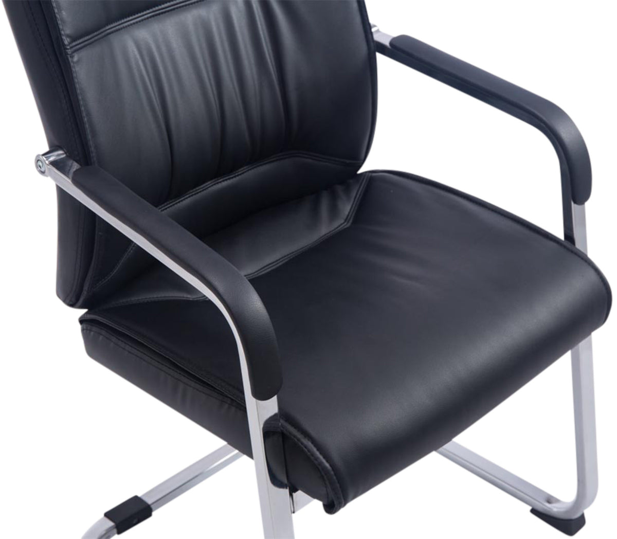 Set van 2 Eetkamerstoelen XXL Anubis Kunstleer zwart schwarz