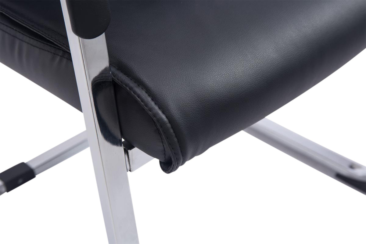 Set van 2 Eetkamerstoelen XXL Anubis Kunstleer zwart schwarz