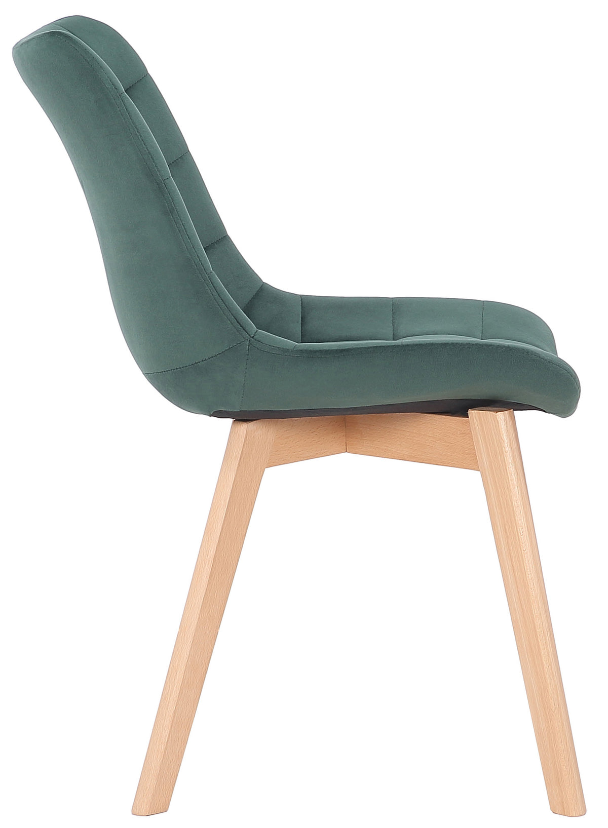 Set van 2 Eetkamerstoelen Passaic Fluweel groen grün