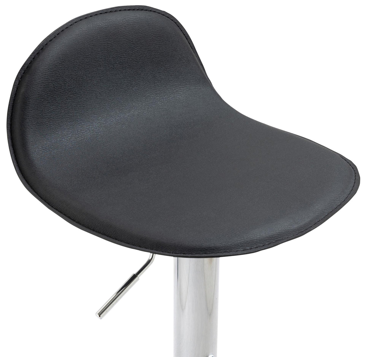 Set van 2 barkrukken Lana zwart,chroom schwarz