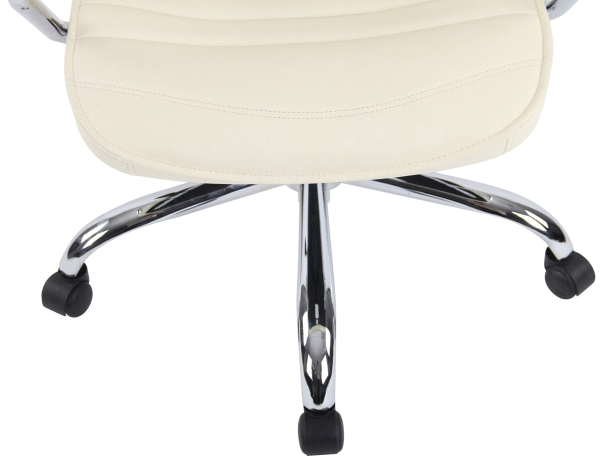 Bureaustoel Rako Echt Leder creme creme