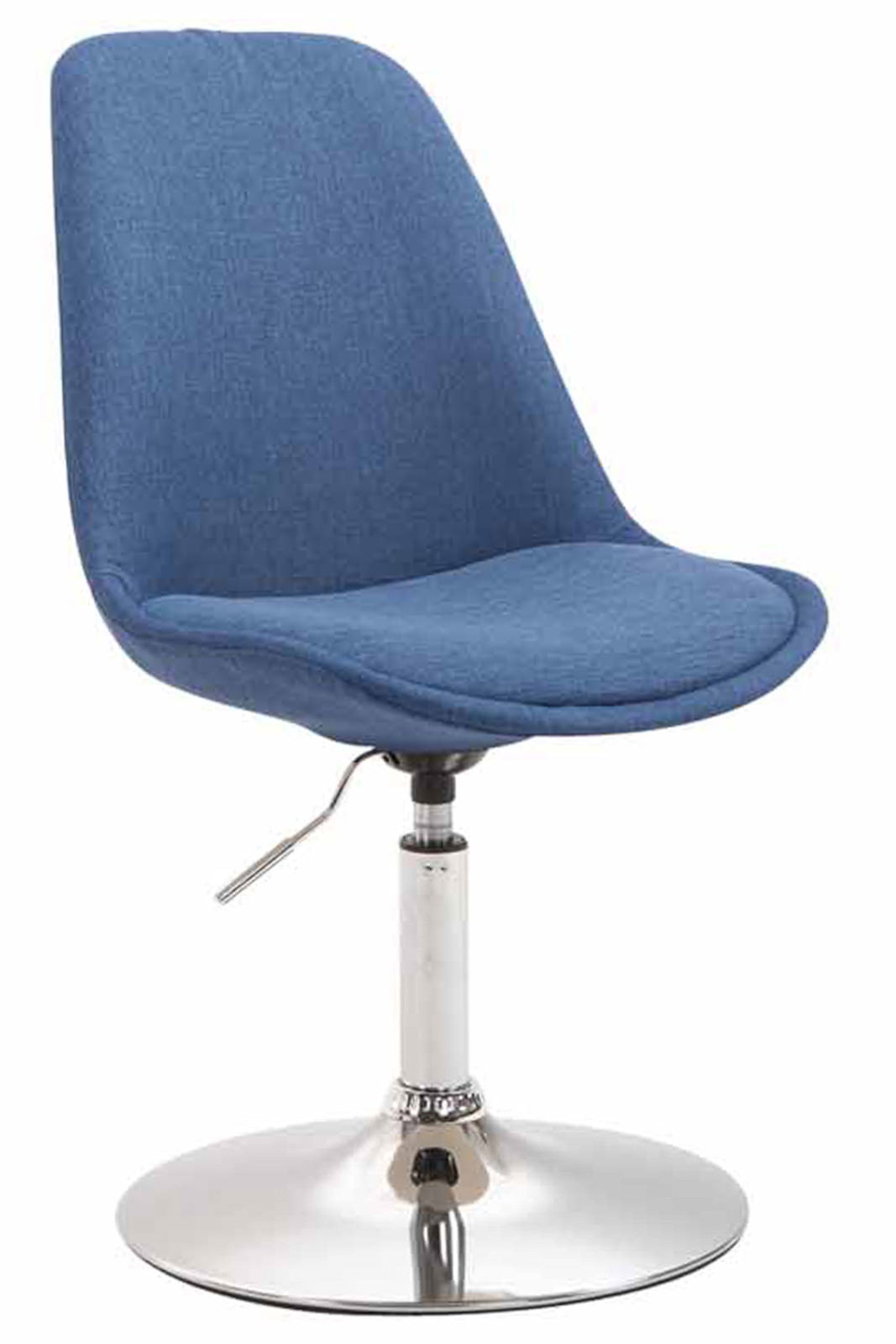 Set van 4 Eetkamerstoelen Maverick Stof blauw,chroom blau