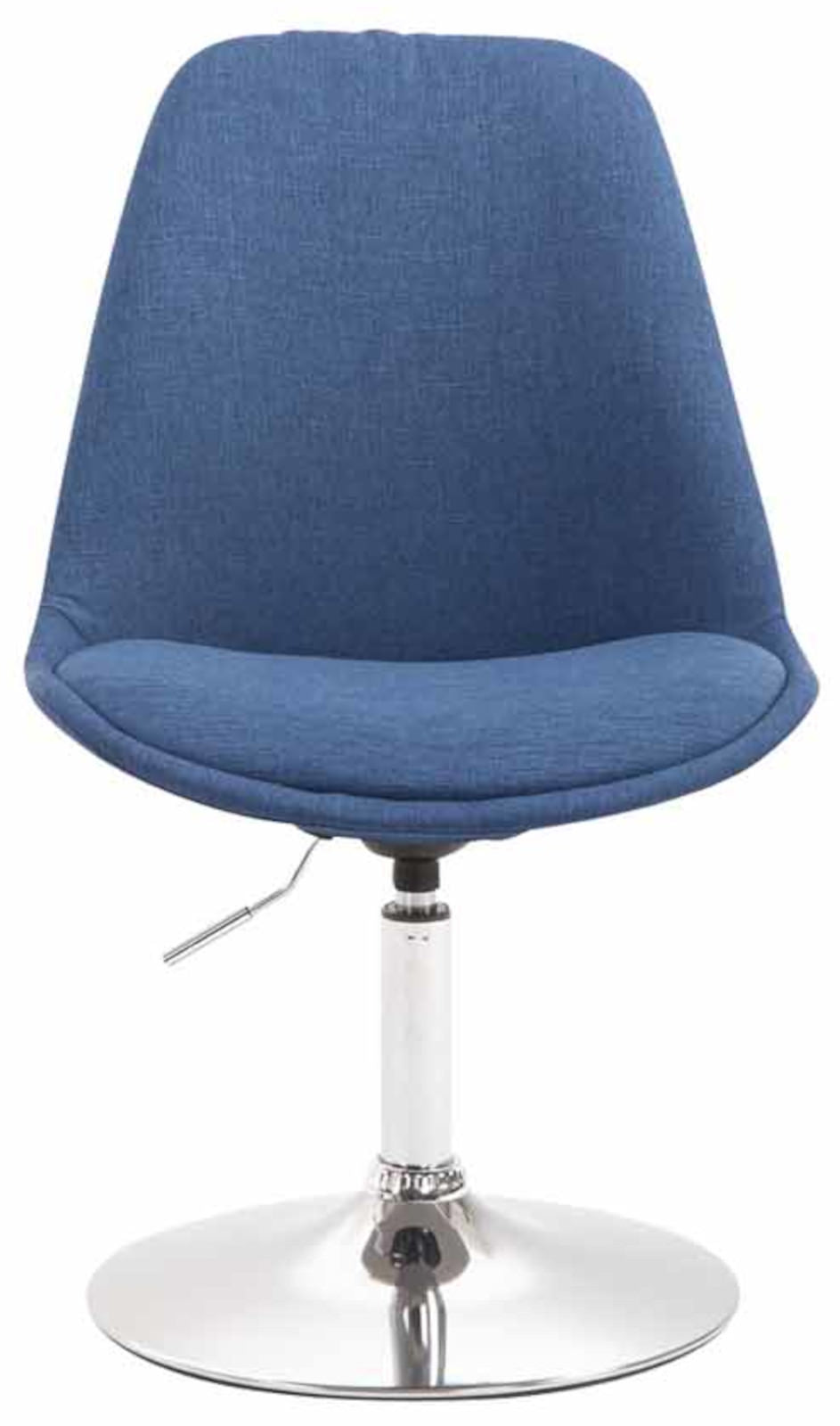 Set van 4 Eetkamerstoelen Maverick Stof blauw,chroom blau