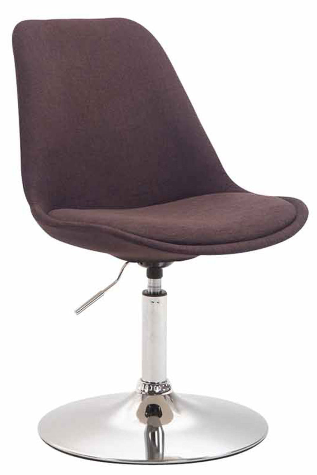 Set van 4 Eetkamerstoelen Maverick Stof bruin,chroom braun
