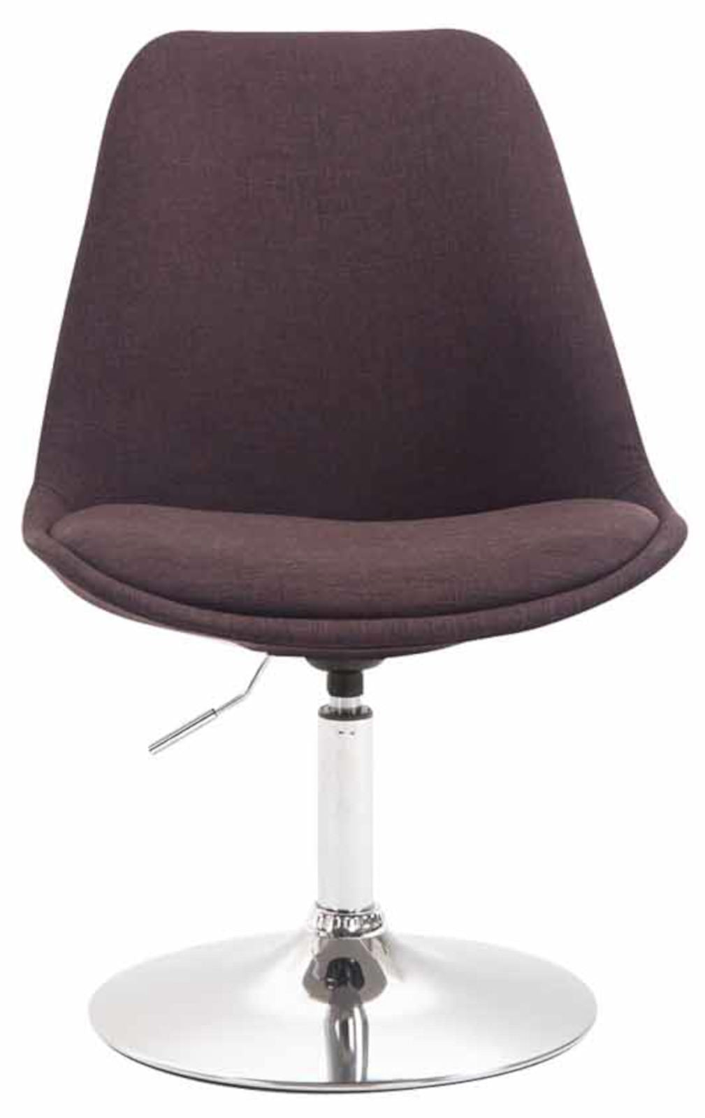 Set van 4 Eetkamerstoelen Maverick Stof bruin,chroom braun