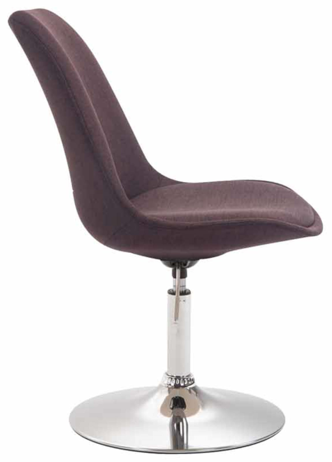 Set van 4 Eetkamerstoelen Maverick Stof bruin,chroom braun