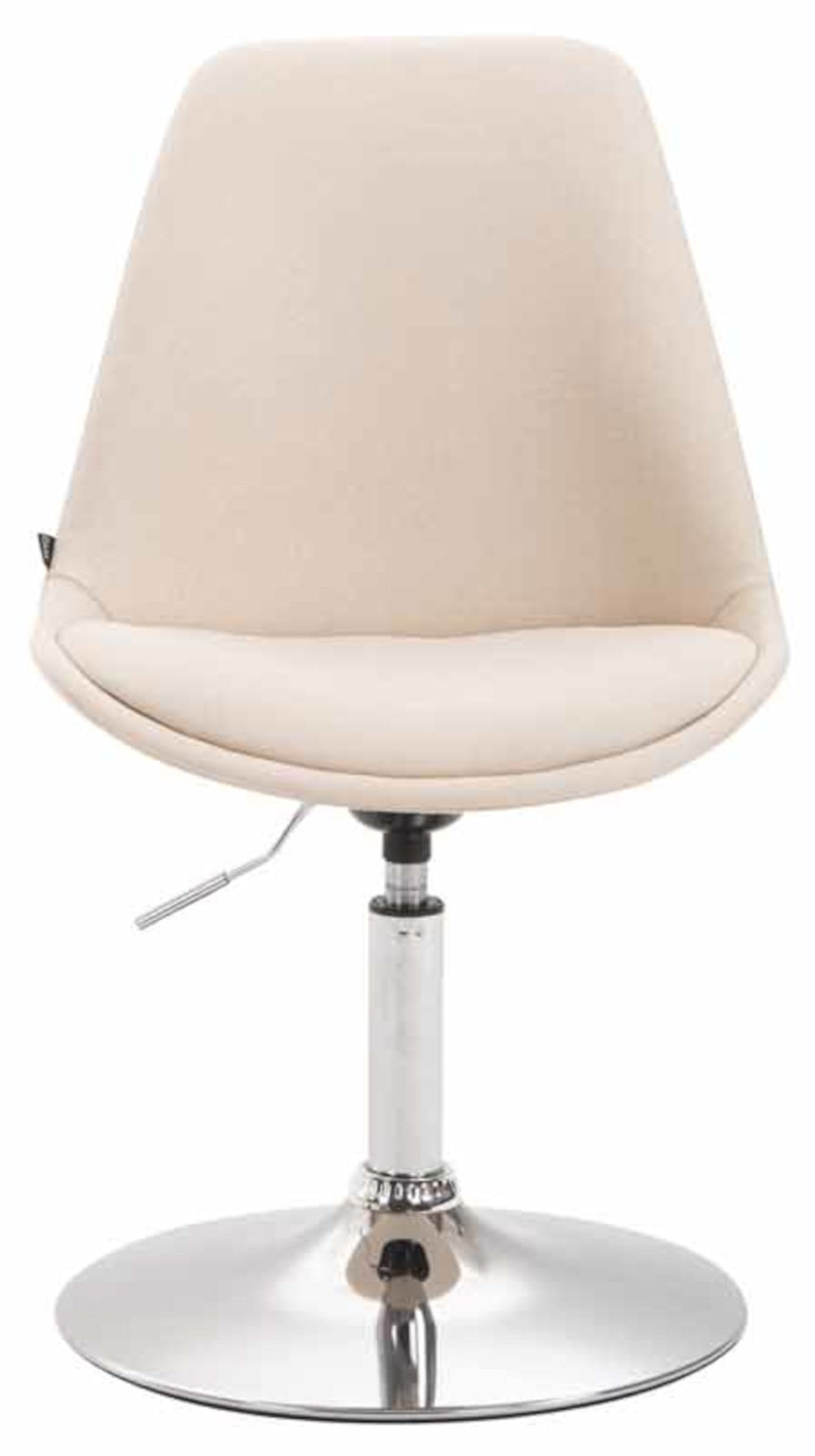 Set van 4 Eetkamerstoelen Maverick Stof creme,chroom creme