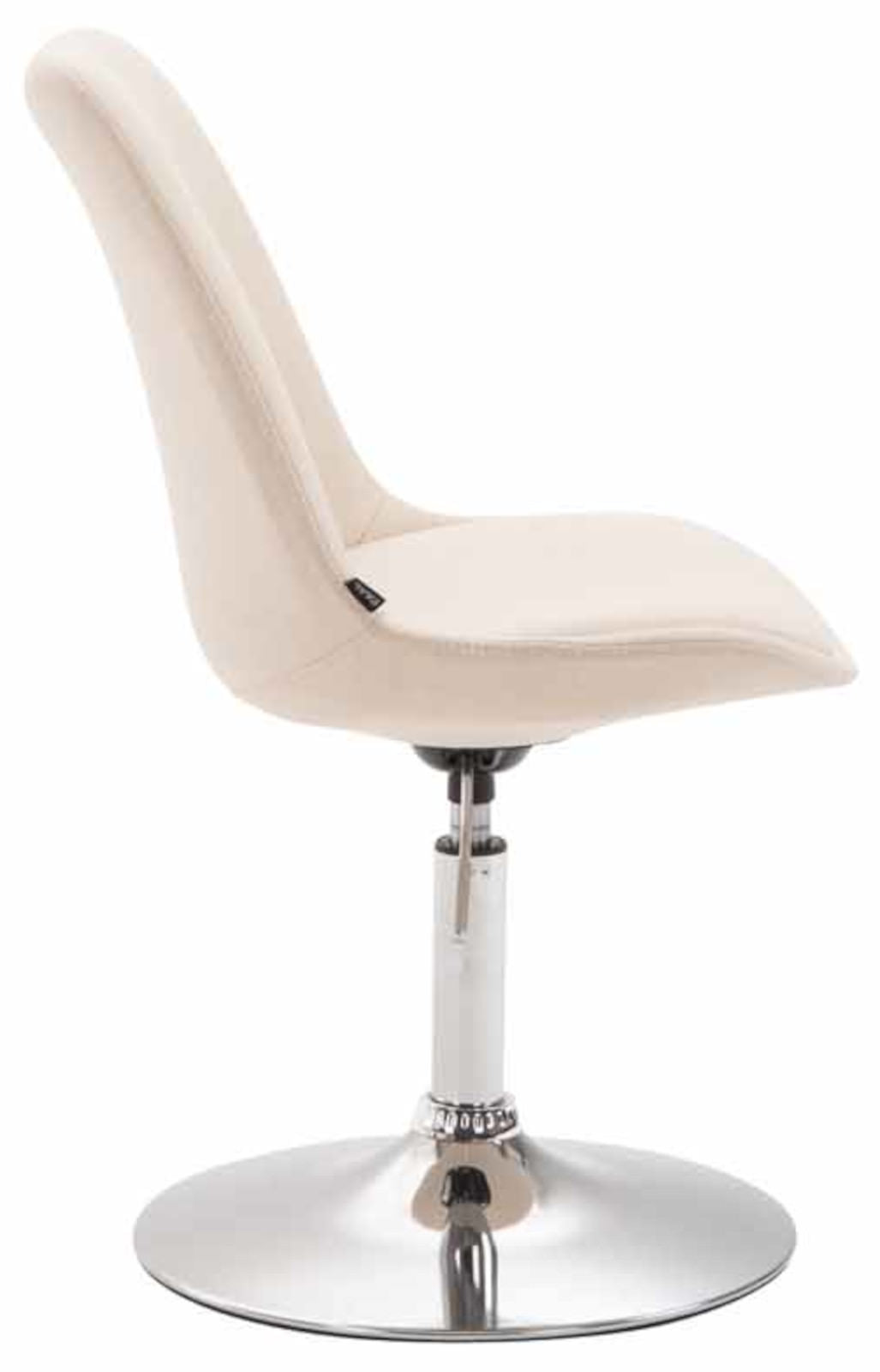 Set van 4 Eetkamerstoelen Maverick Stof creme,chroom creme