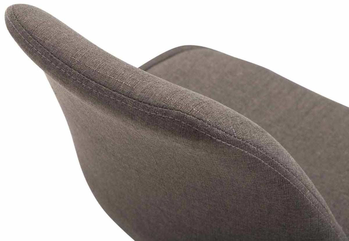 Set van 4 Eetkamerstoelen Maverick Stof donkergrijs,chroom dunkelgrau