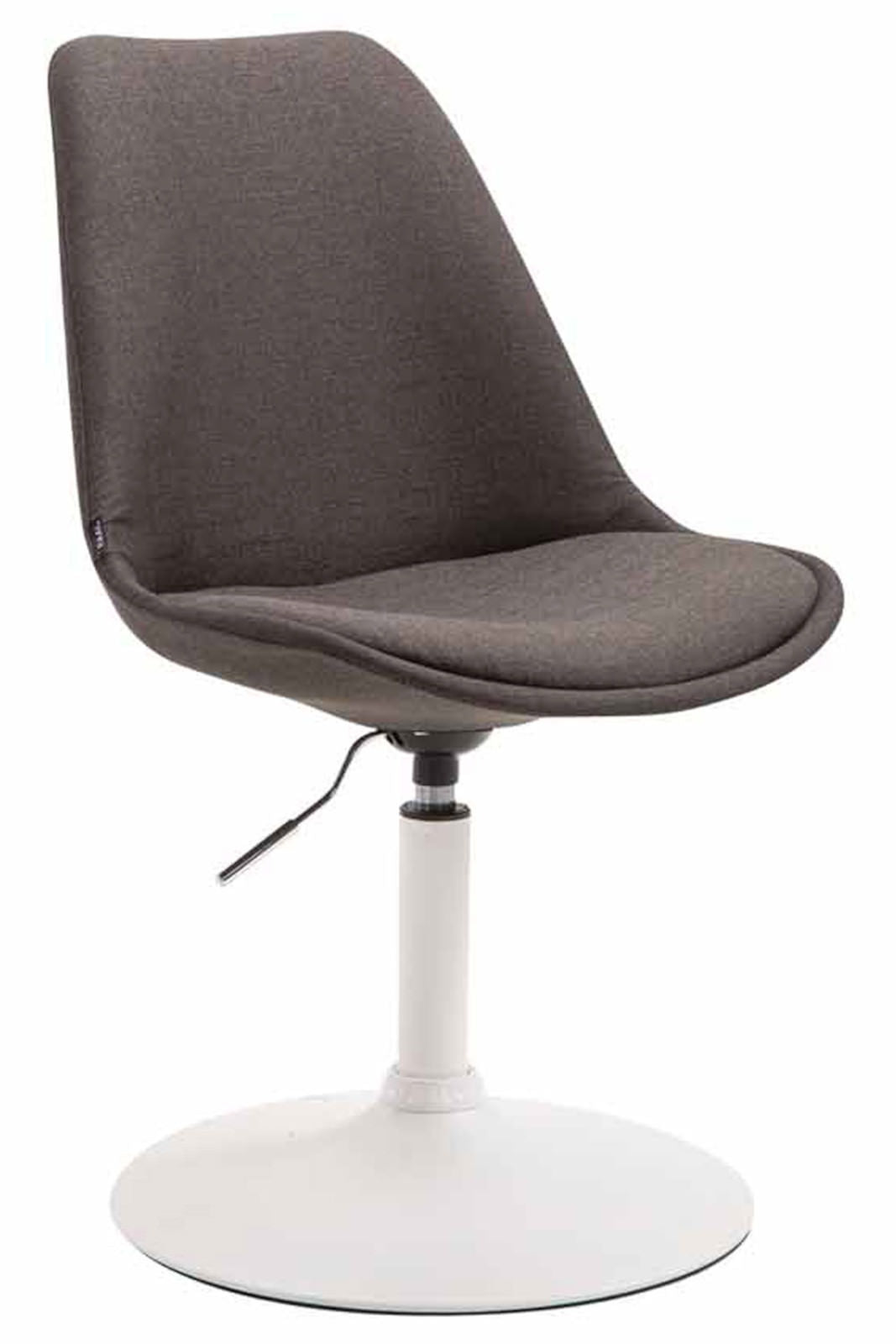 Set van 4 Eetkamerstoelen Maverick Stof donkergrijs,wit dunkelgrau