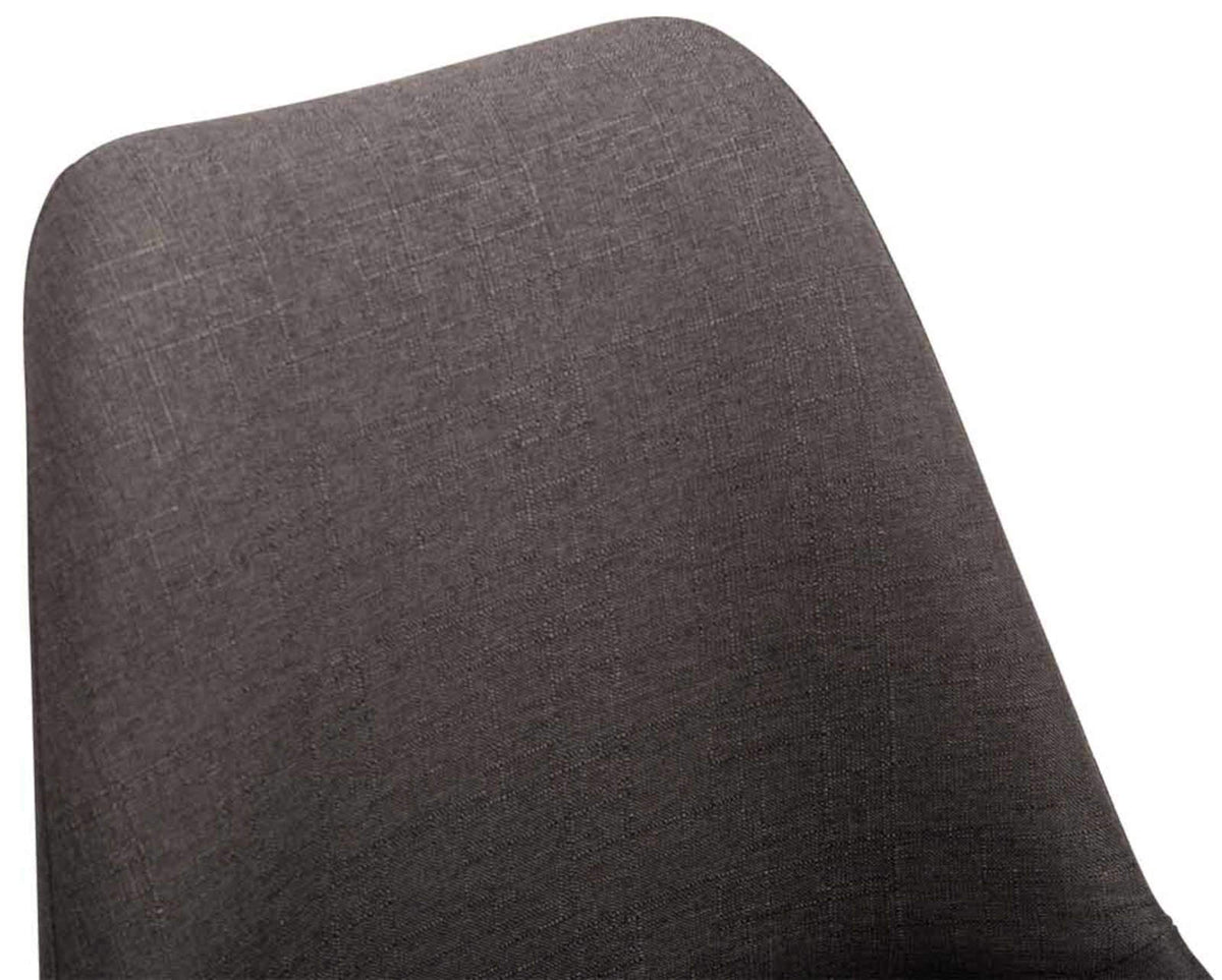 Set van 4 Eetkamerstoelen Maverick Stof donkergrijs,wit dunkelgrau