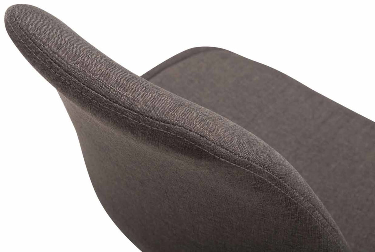 Set van 4 Eetkamerstoelen Maverick Stof donkergrijs,wit dunkelgrau