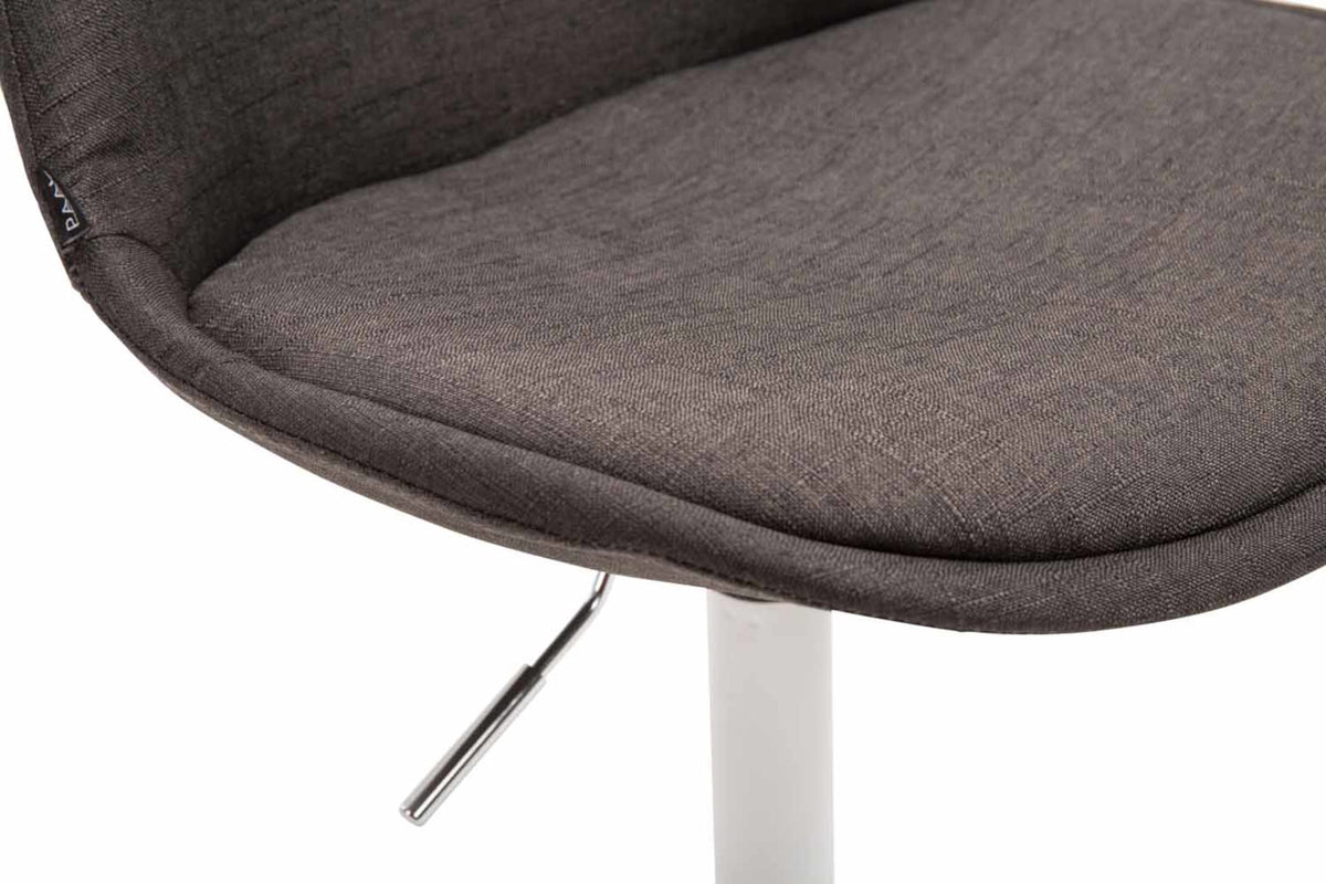 Set van 4 Eetkamerstoelen Maverick Stof donkergrijs,wit dunkelgrau