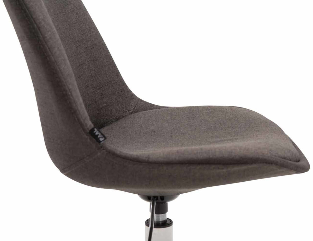 Set van 4 Eetkamerstoelen Maverick Stof donkergrijs,wit dunkelgrau
