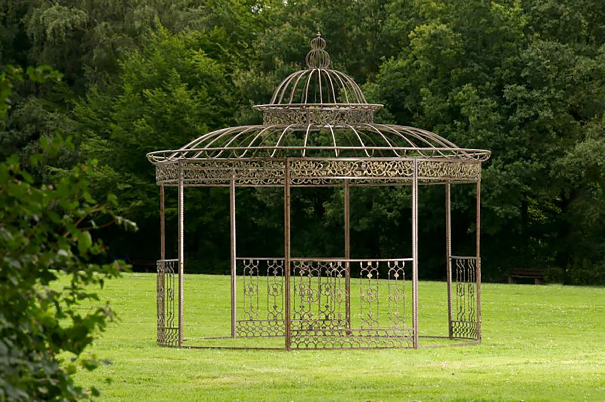 Luxe Paviljoen Romantisch rond 350 cm bronzen bronze