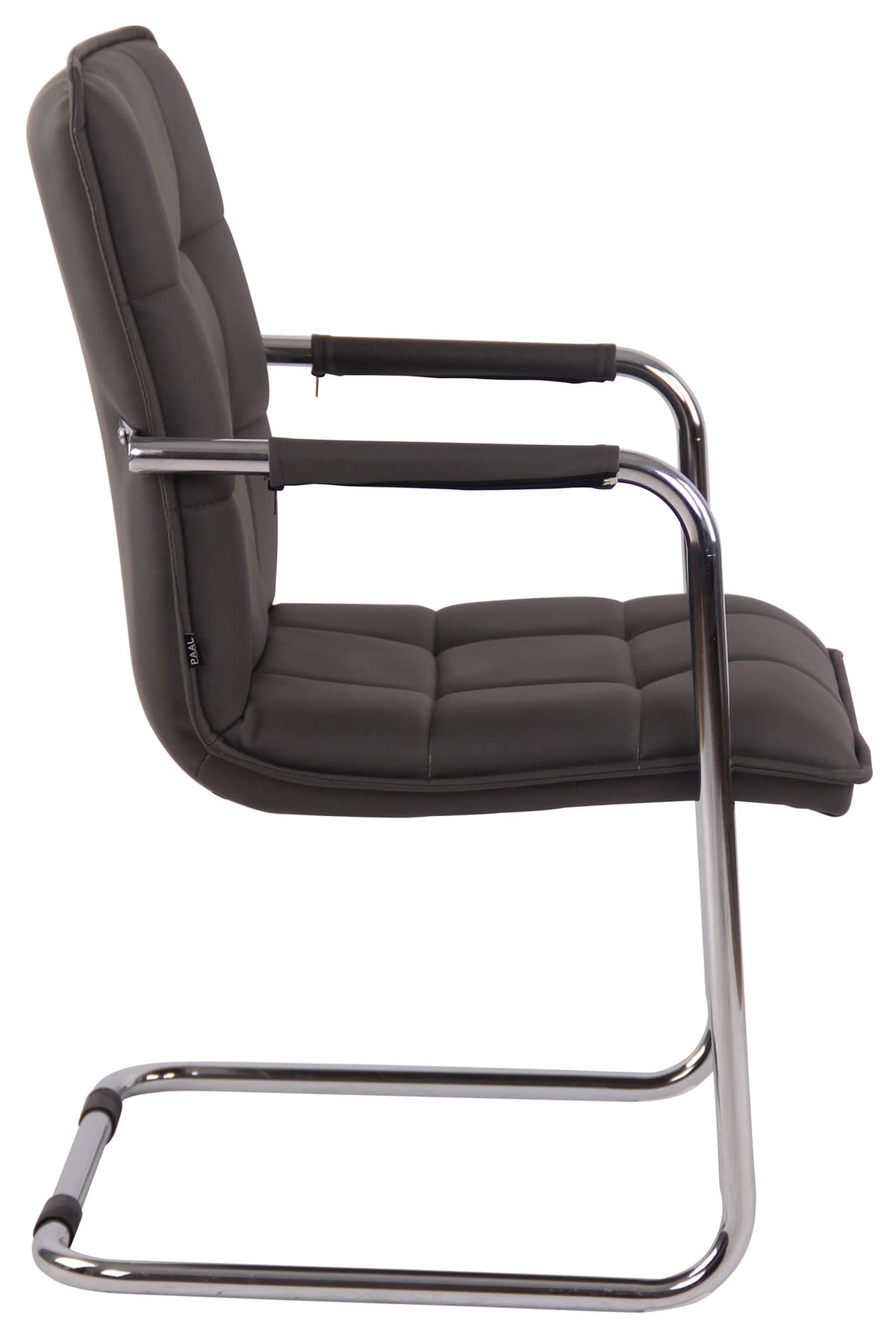 Set van 2 stoelen Gandia kunstleer grijs,chroom grau