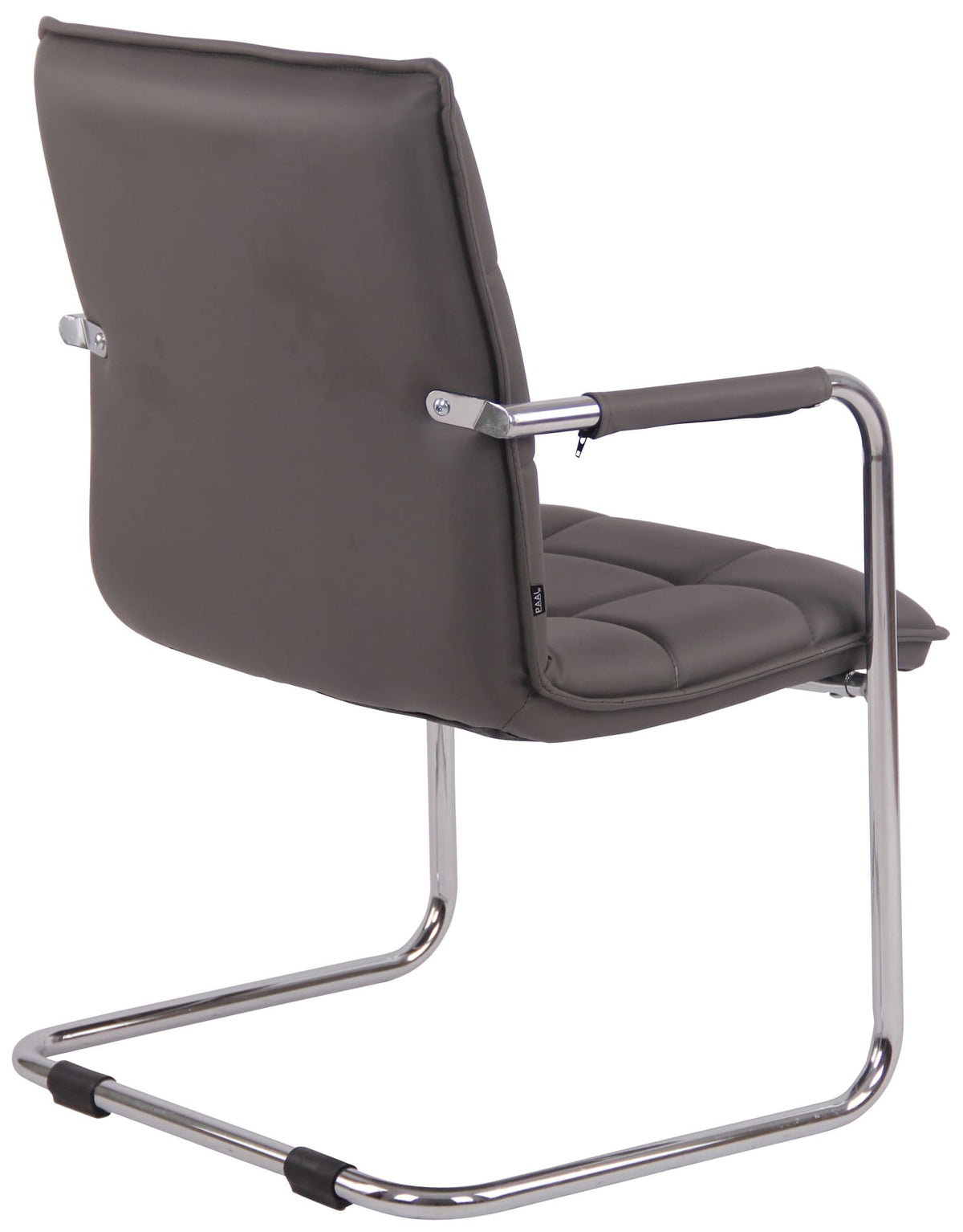 Set van 2 stoelen Gandia kunstleer grijs,chroom grau