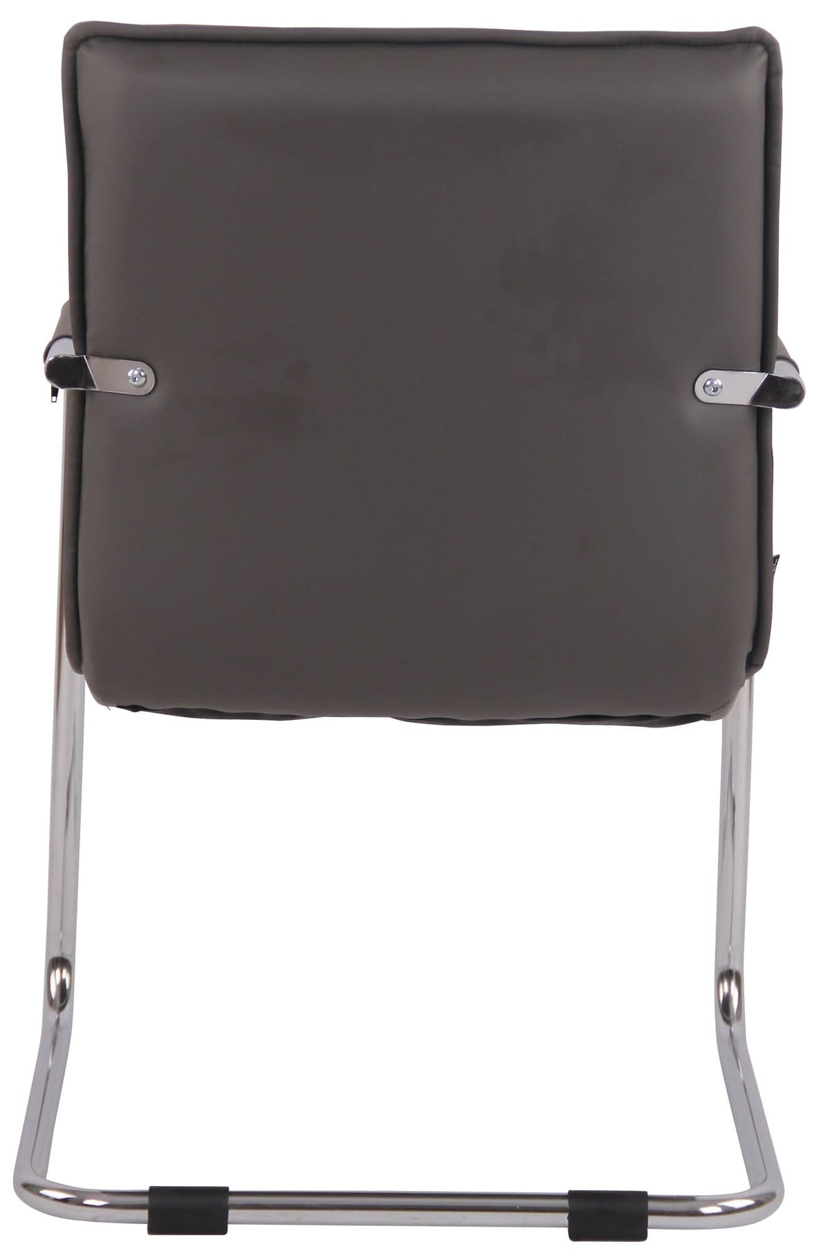 Set van 2 stoelen Gandia kunstleer grijs,chroom grau