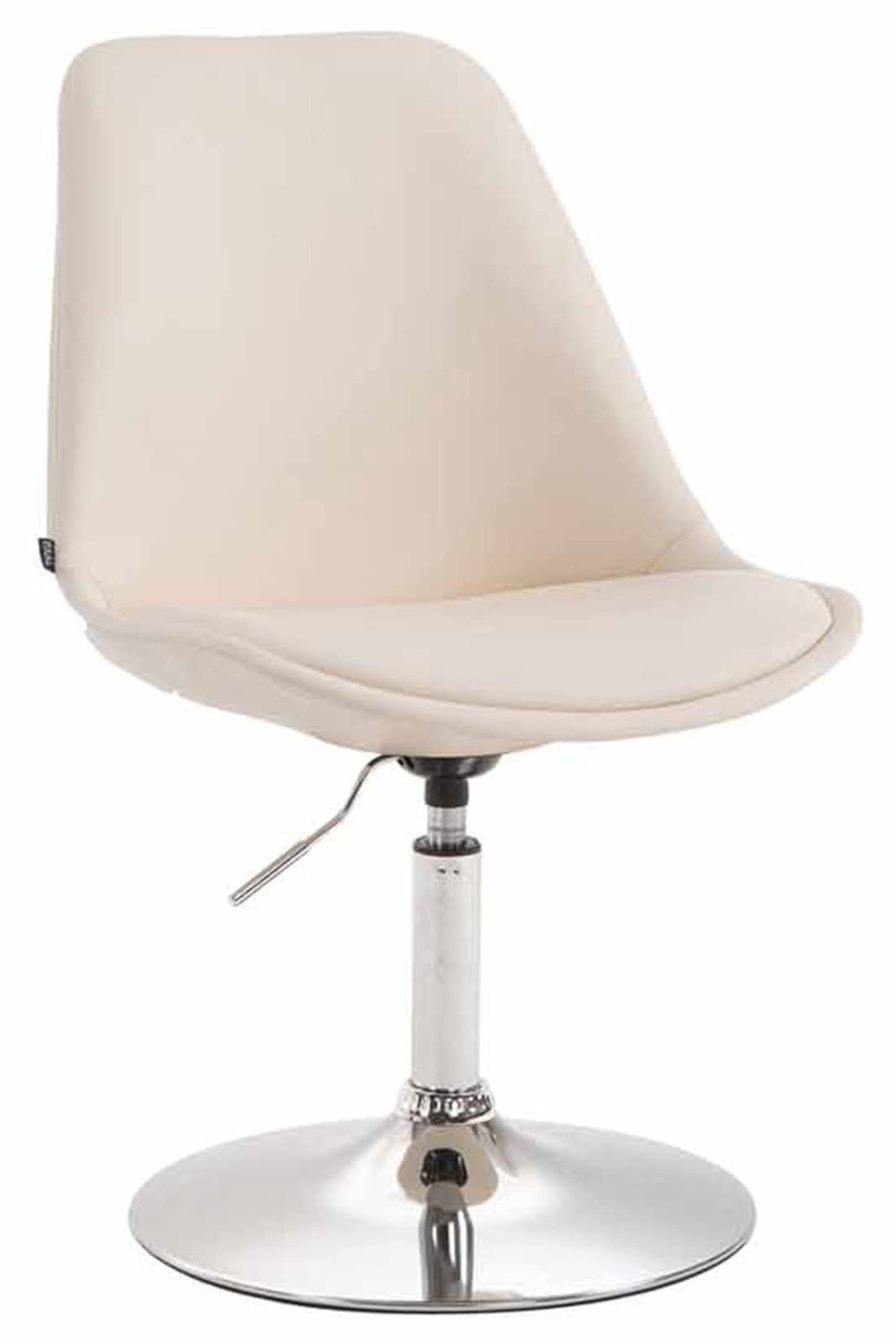 Set van 4 Eetkamerstoelen Maverick Kunstleer creme,chroom creme