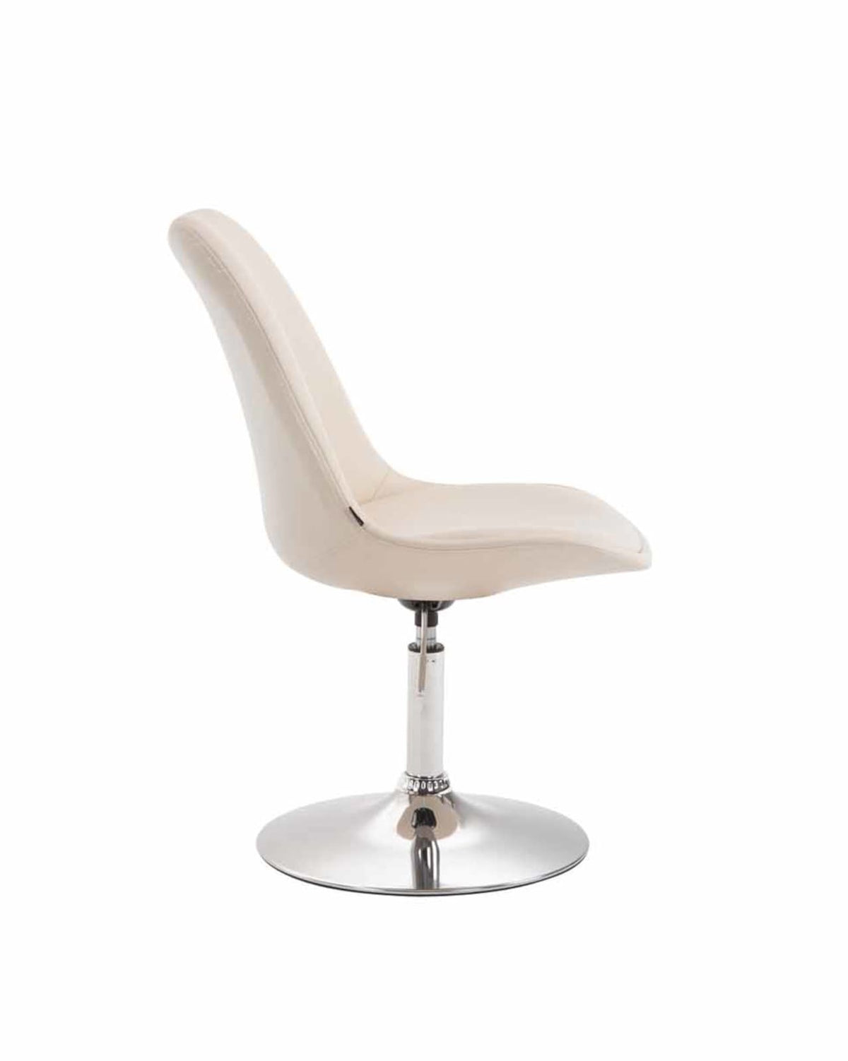 Set van 4 Eetkamerstoelen Maverick Kunstleer creme,chroom creme