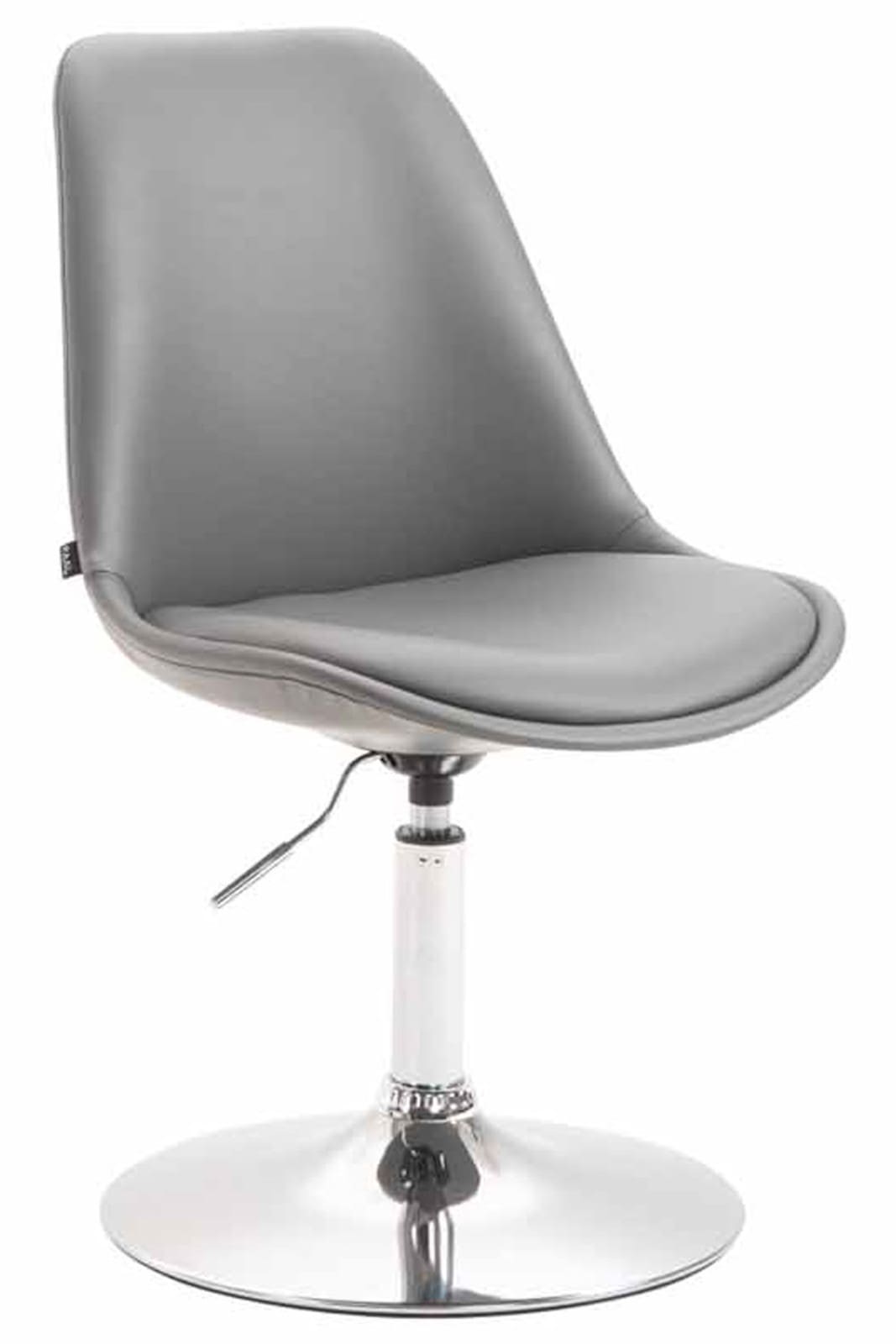 Set van 4 Eetkamerstoelen Maverick Kunstleer grijs,chroom grau