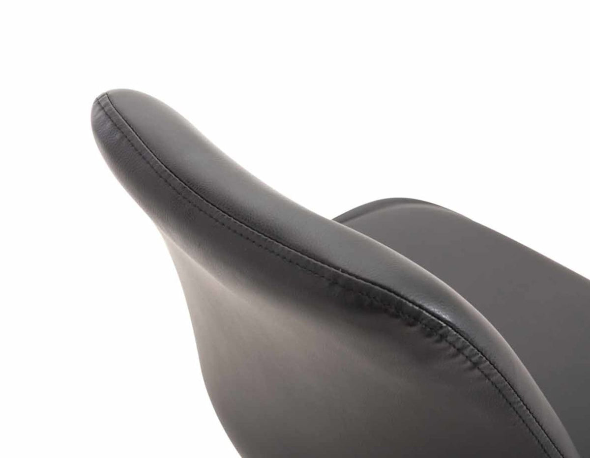 Set van 4 Eetkamerstoelen Maverick Kunstleer zwart,chroom schwarz