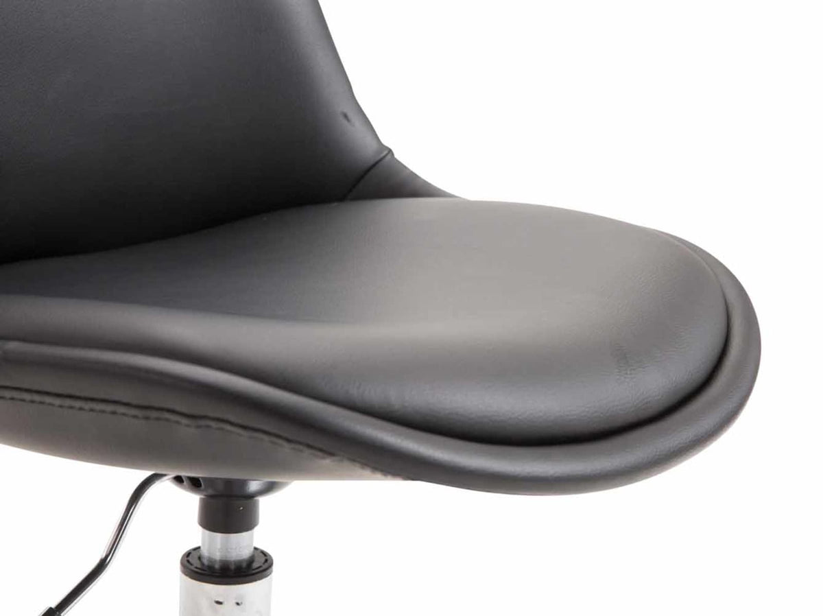 Set van 4 Eetkamerstoelen Maverick Kunstleer zwart,chroom schwarz
