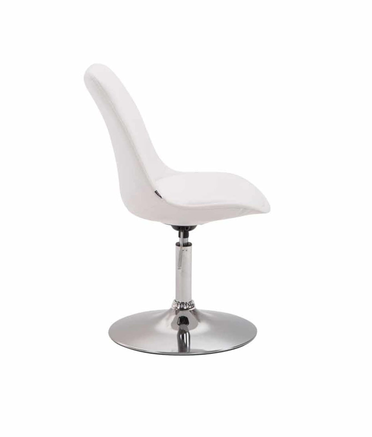 Set van 4 Eetkamerstoelen Maverick Kunstleer wit,chroom weiß