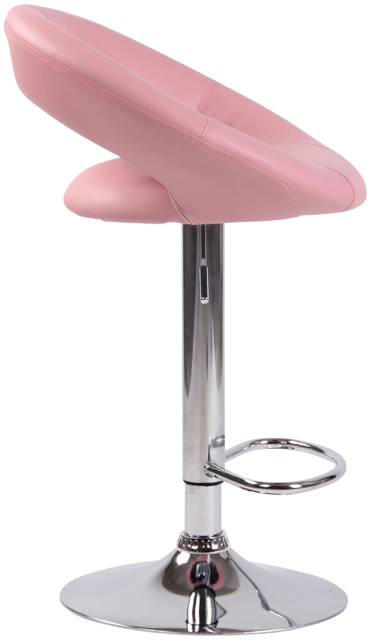 Set van 2 Barkrukken Olinda Kunstleer roze,chroom pink