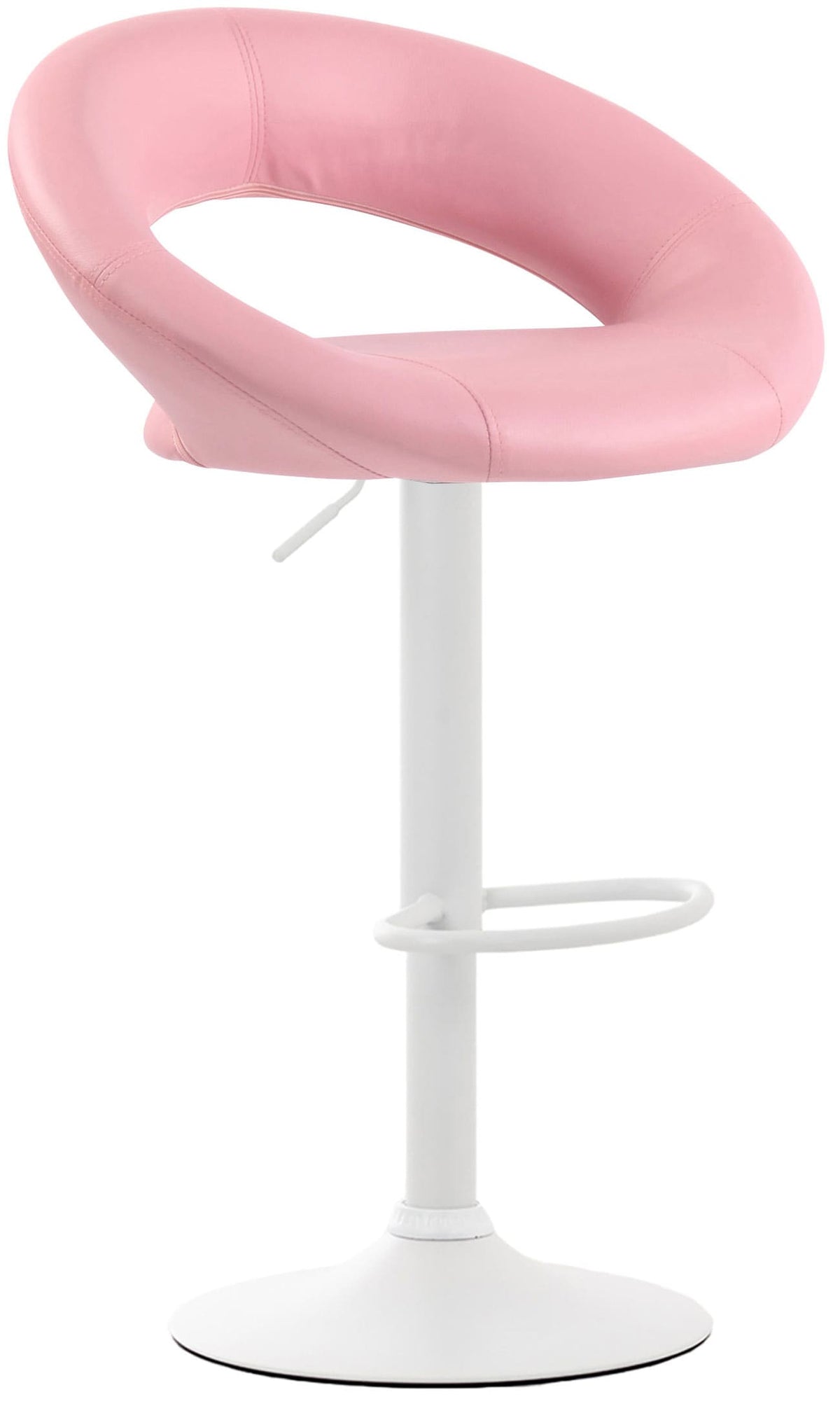 Set van 2 Barkrukken Olinda Kunstleer roze,wit pink