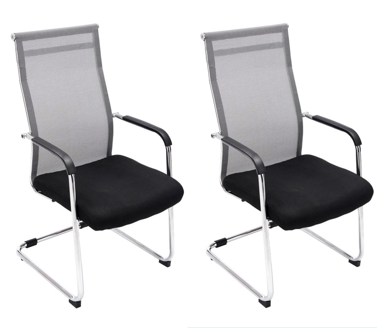 Set van 2 Eetkamerstoelen Brenda grijs grau