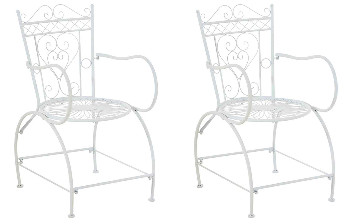 Set van 2 Sheela Tuinstoelen wit weiß