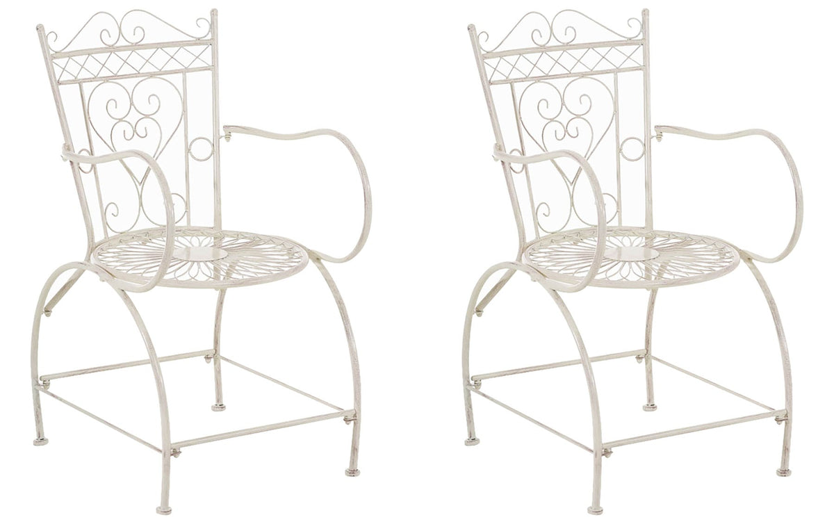 Set van 2 Sheela Tuinstoelen antiek/creme antik-creme