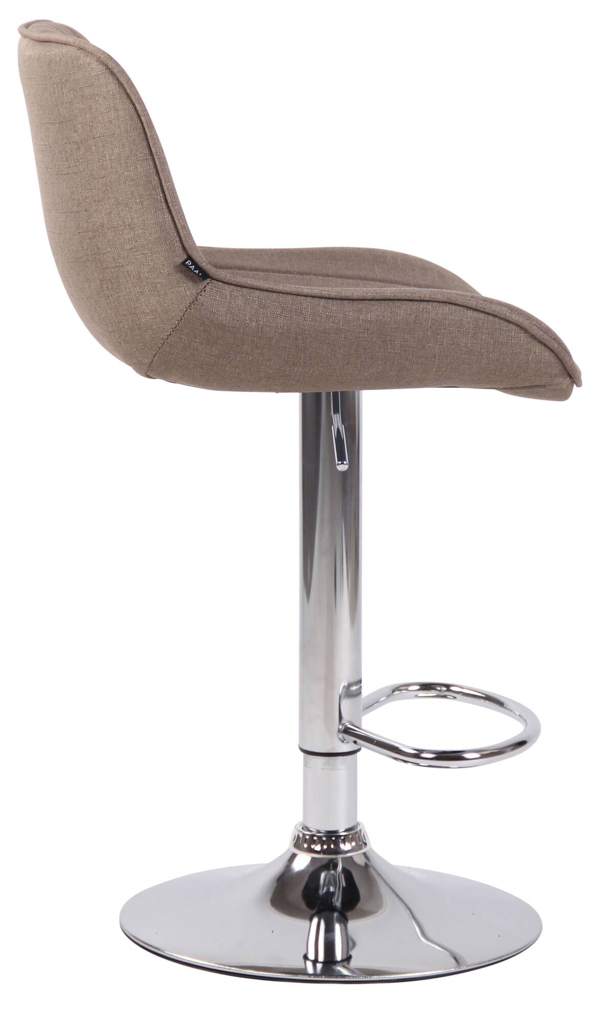 Set van 2 barkrukken Lentini stof taupe,chroom taupe