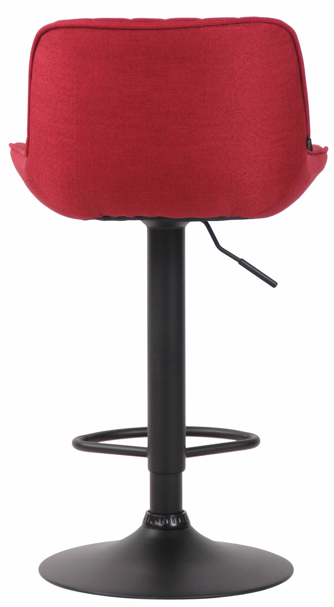 Set van 2 barkrukken Lentini stof rood,zwart rot