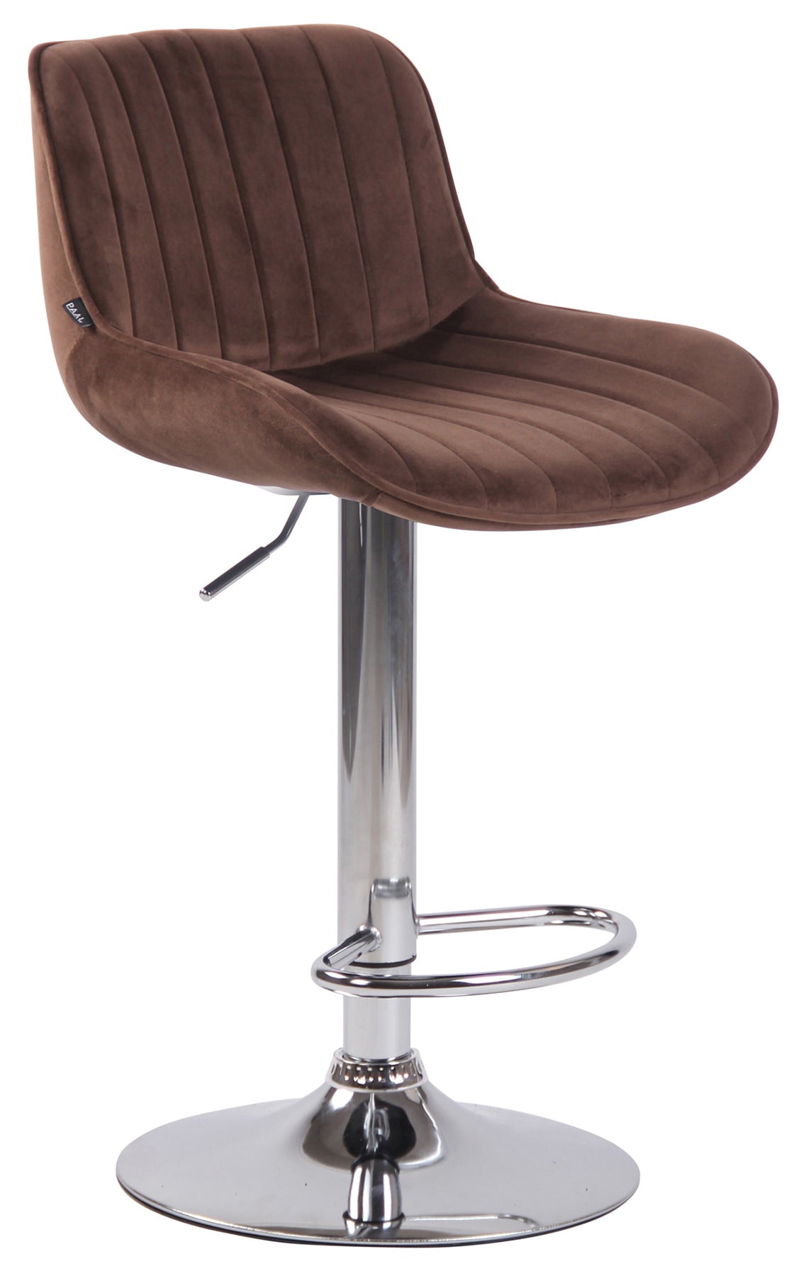 Set van 2 Barkrukken Lentini Fluweel bruin,chroom braun