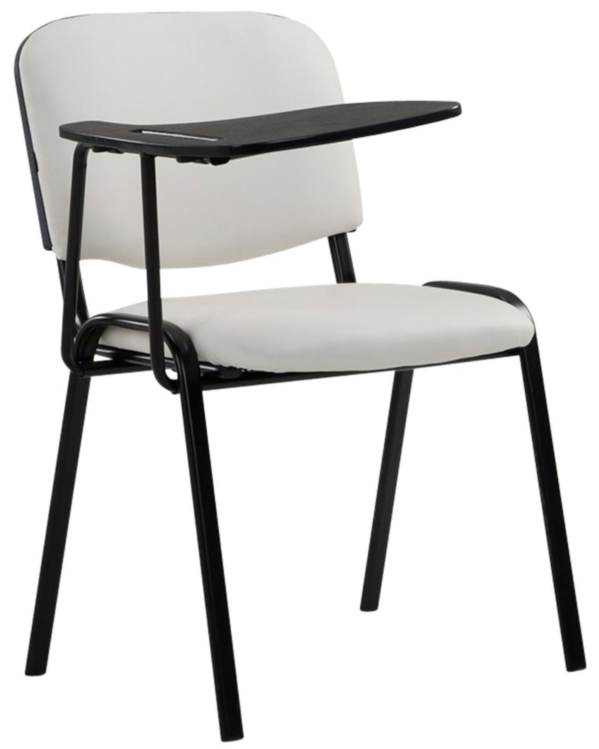 Set van 4 stoelen Ken met klaptafel - Kunstleer wit weiß